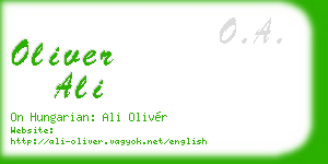 oliver ali business card